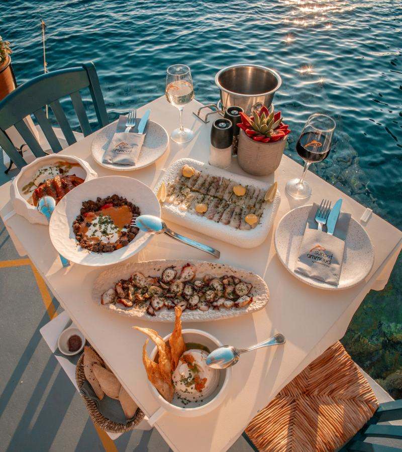 Dinner by the sea